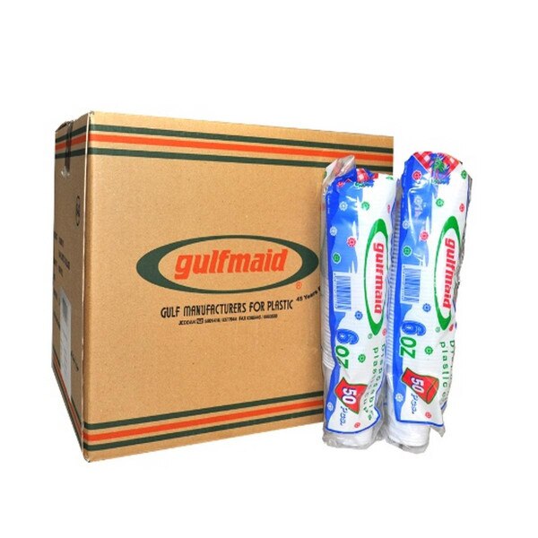 Gulfmaid Plastic Water Cup-6 OZ Box of 1000