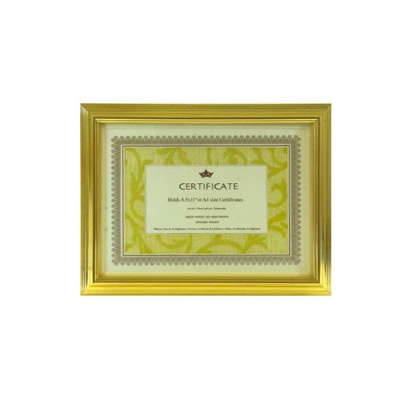 Certificate Frame, A4/Letter, Polystyrene Frame, Gold