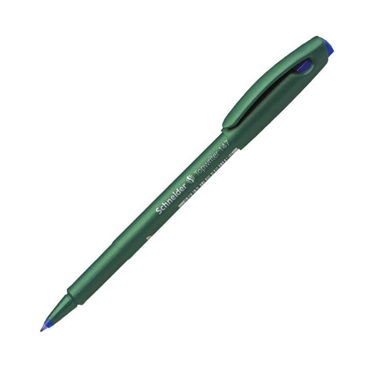 Schneider Topwriter Faserschreiber Blau – 10er Pack, Strichstärke 0,8 Mm, Lange Haltbar